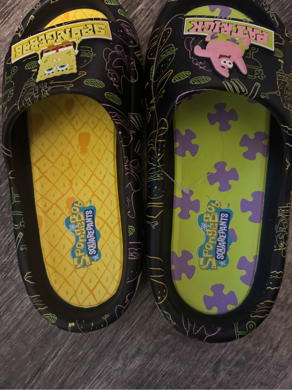 SpongeBob SquarePants and Patrick Men's Comfort Foam Slide Sandals men’s size 8 - Picture 4 of 6